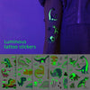 24 Feuilles de Tatouages Temporaires Lumineux de Dinosaures, Brillent dans le Noir, Parfaits pour Fêtes, Anniversaires, Halloween, et Décorations de Jungle King of Toys