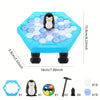 Jeu du Marteau Pingouin Icebreaker Bleu l Activités Familiales avec les Tout-Petits De Speelgoed Koning