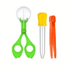 Set sensoriel 3pcs pour motricité fine - Pince ciseaux insecte, pince à épiler et compte-gouttes éducatif pour exploration extérieure King of Toys
