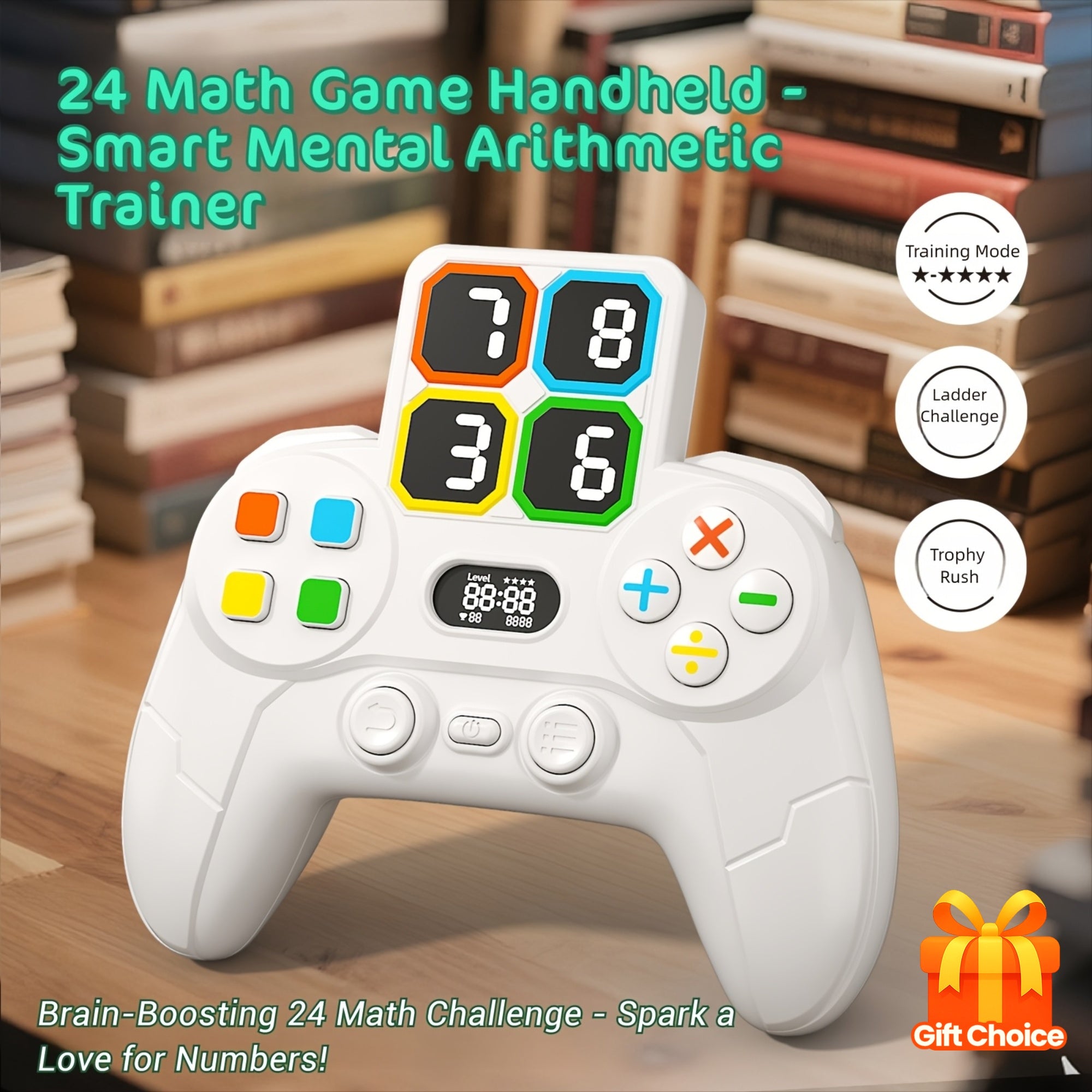 Console de Jeu Puzzle Mathématique Électronique "24" pour Enfants 6 Ans et Plus - Casse-tête Cérébral Interactif pour Garçons Filles