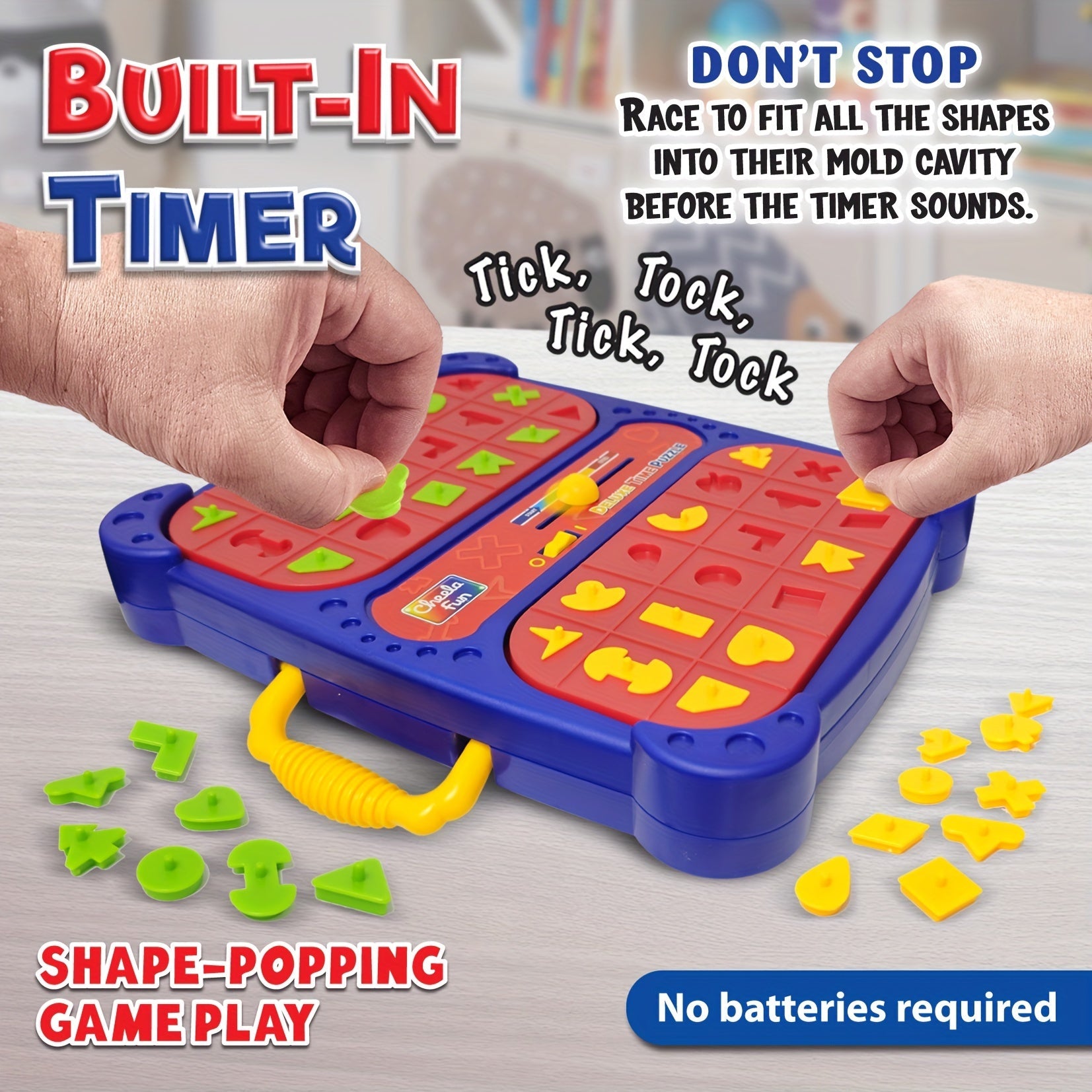 Jeu Deluxe Pop Up Formes | Jeu de puzzle interactif pour 2 joueurs, enfants de 3 ans et plus King of Toys
