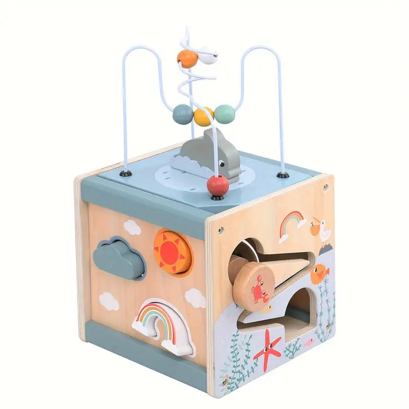 Cube Montessori Océan en Bois - Pour Enfants de 1 An et Plus Speelgoed Koning