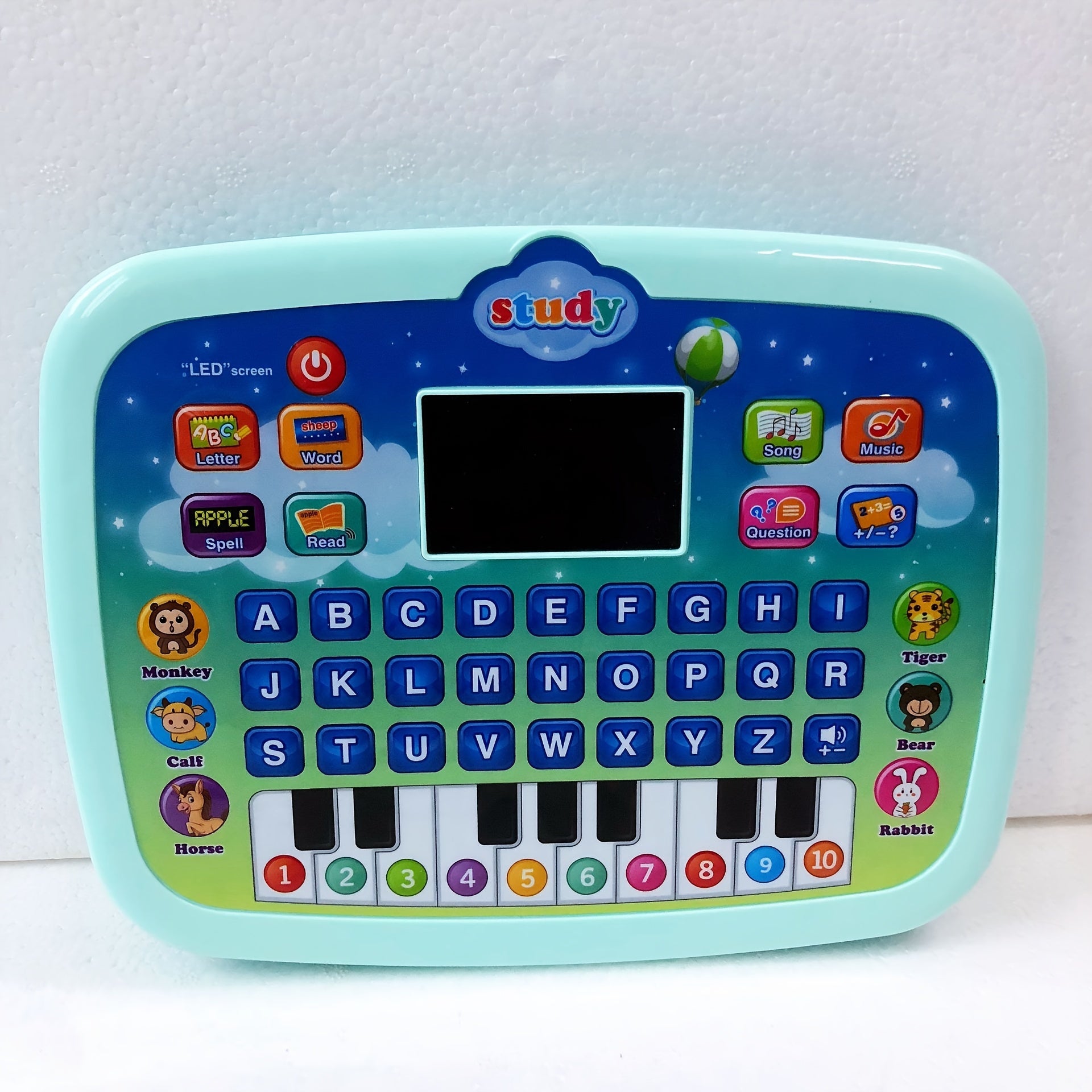 Tablette d'apprentissage Montessori avec écran LED | Tablette éducative interactive pour apprendre l'alphabet, les chiffres, les mots, la musique et les mathématiques pour garçons et filles