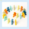 Blocs d'empilage en bois colorés - Jeu d'équilibre vibrant pour enfants, améliore la motricité fine et la concentration, parfait pour Noël et Thanksgiving King of Toys