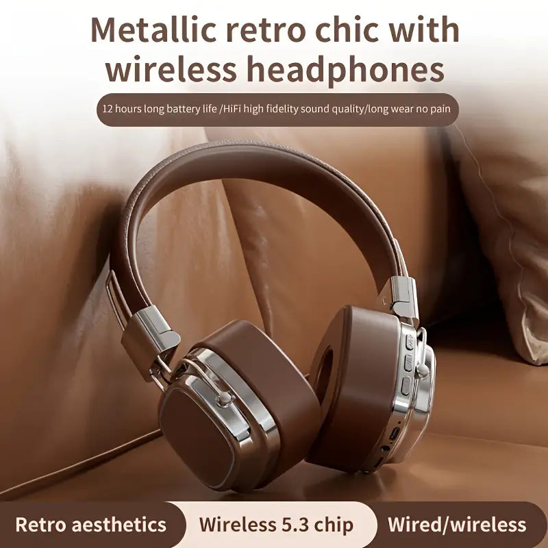 Retro Pro 2 l Wireless Headphones with Retro Style l V5.3 heavy Bass headphones Speelgoed Koning