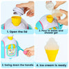 Set de Jouets de Bain - Créateur de Bulles de Glace avec Crochets Sécurisés, Kit de Bain en Plastique Bleu King of Toys