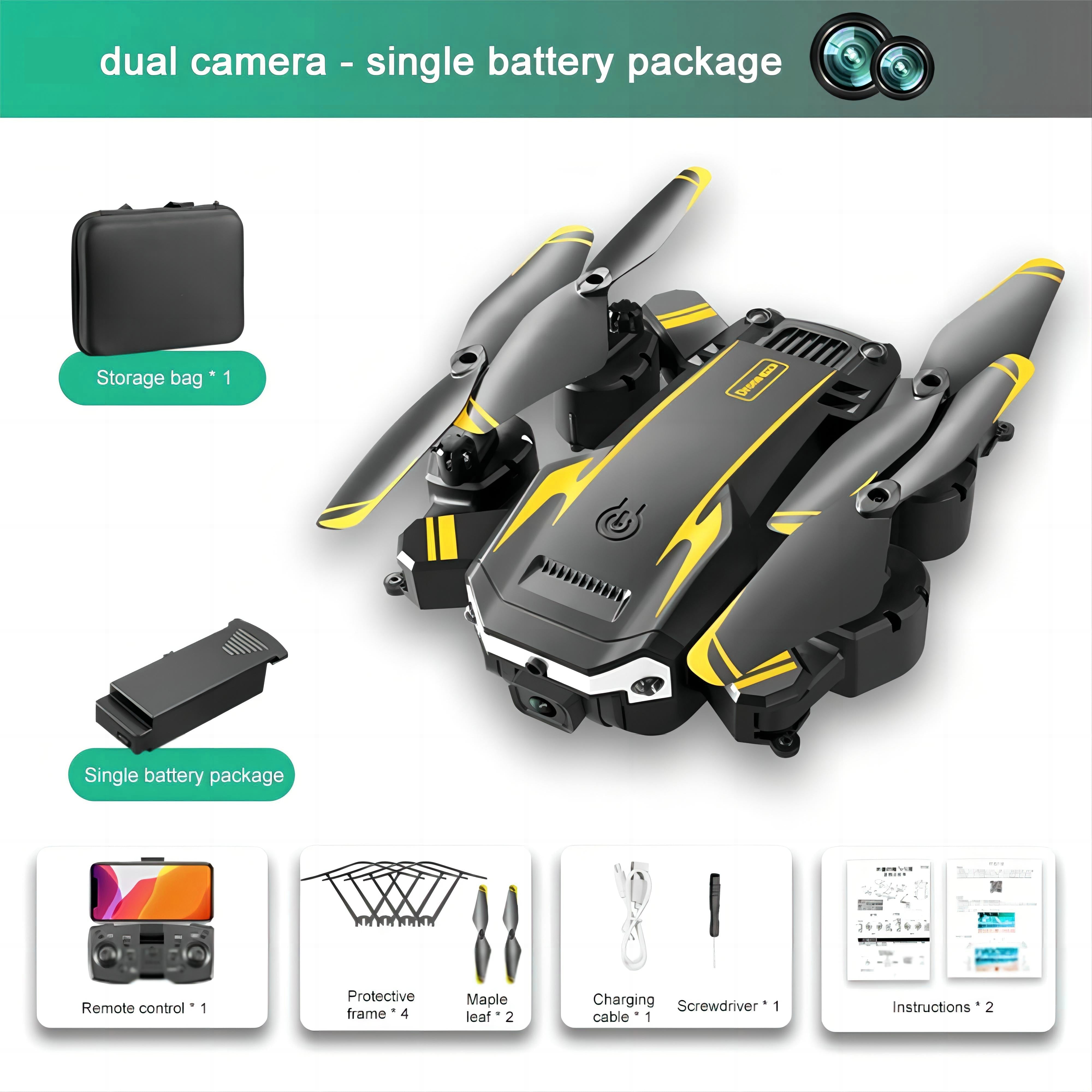 Drone Professionnel pour Débutants - Double Caméra, Évitement d'Obstacles à 540°, Maintien d'Altitude FPV - Utilisation Extérieure, Idéal pour Noël, Thanksgiving, Halloween King of Toys
