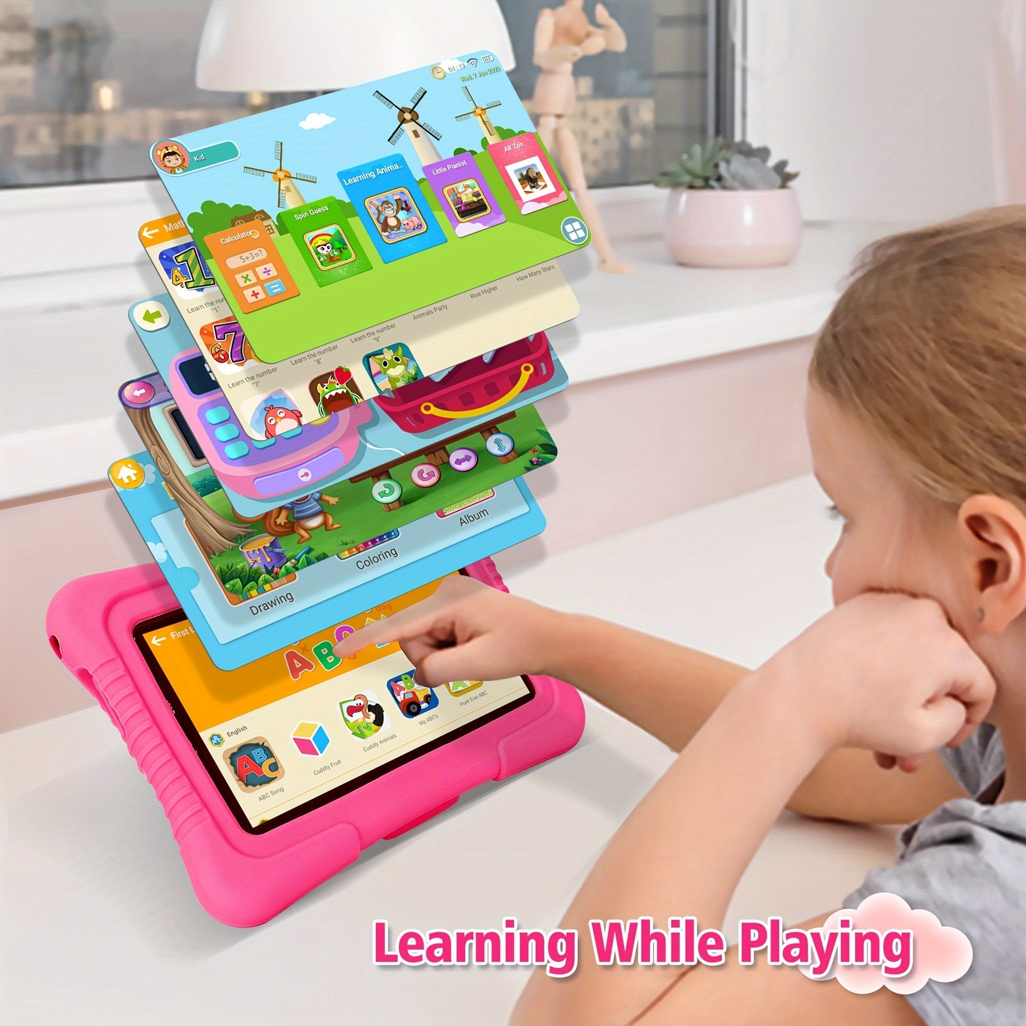 Tablette Enfant 7'' Android | 2GB RAM, 32GB ROM, Écran Protecteur, WiFi, Double Caméra, Jeux, Contrôle Parental | Cadeau Idéal Noël & Halloween King of Toys
