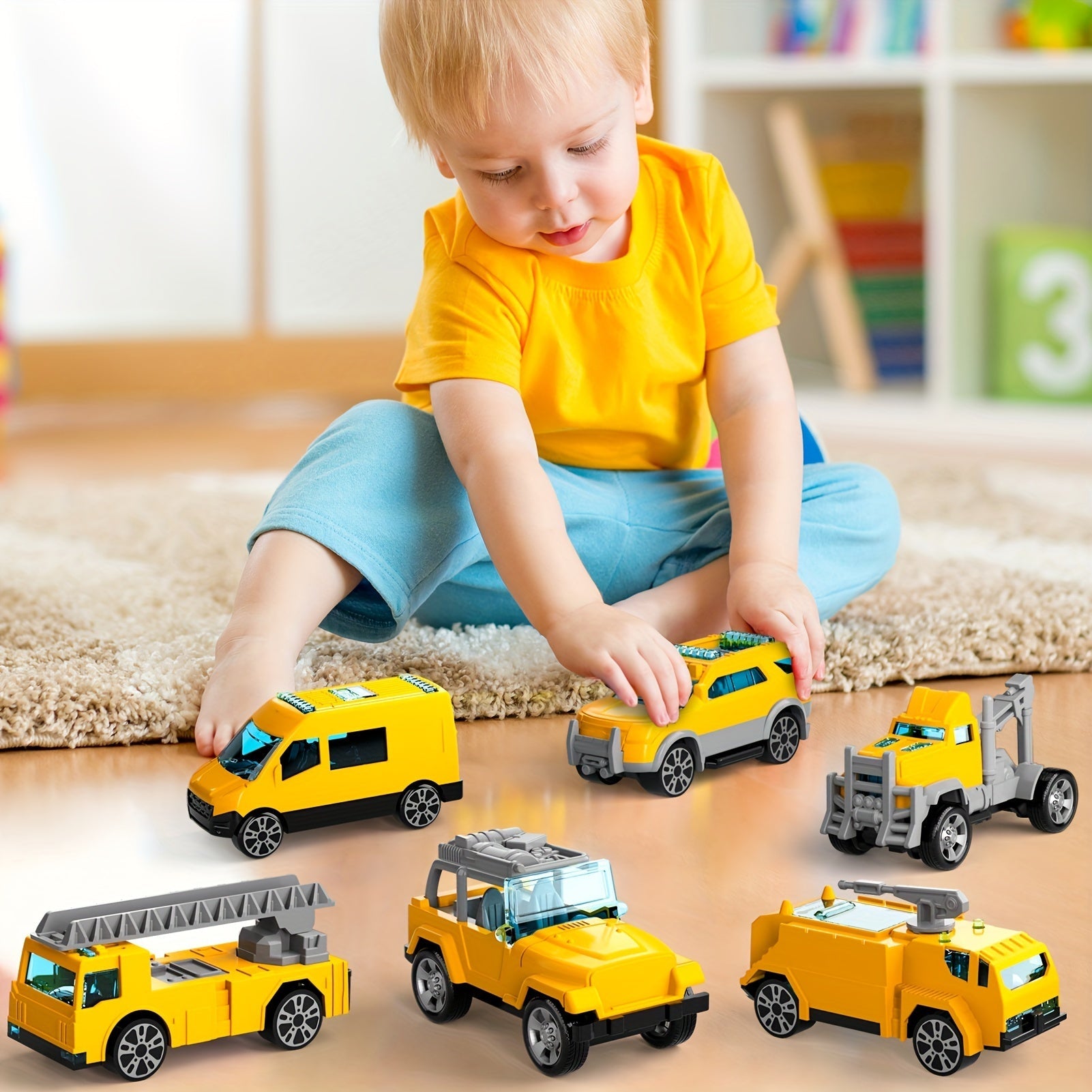 Avion Jouet pour Enfants de 3 Ans | Avion de Transport Grand Modèle avec 10 Voitures | Cadeau de Noël et Halloween | Jouet Éducatif et Fun pour Enfants King of Toys