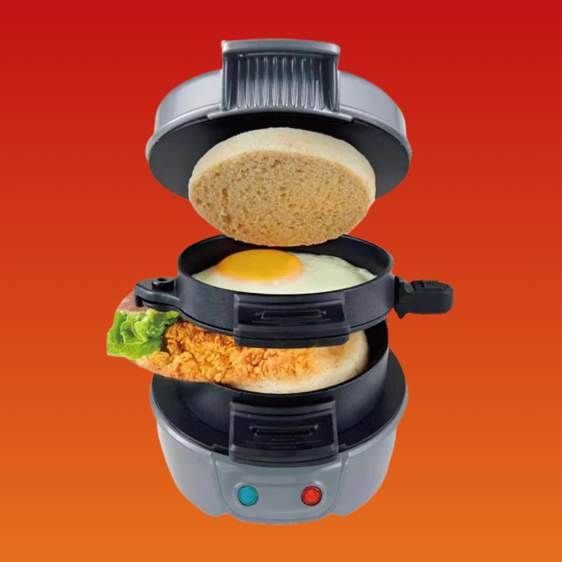 Machine à burger électrique à 3 couches | Machine à sandwich Multicook Press avec cuiseur d'oeufs pour cadeau King of Toys