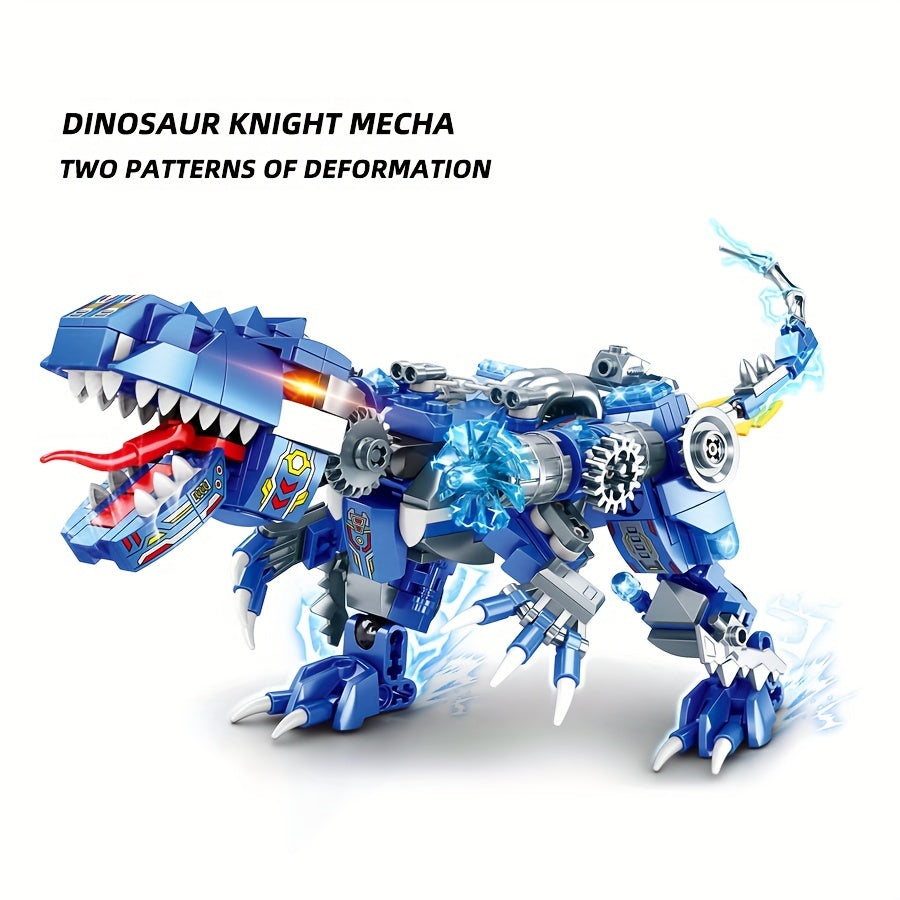 Chevalier Dinosaure Mécanique - Mode Double Transformation - Kit de Construction Éducatif DIY - Cadeau Halloween & Noël King of Toys