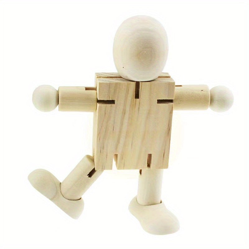 Robot Articulé en Bois à Peindre | Jouet Créatif et Personnalisable pour Enfants King of Toys