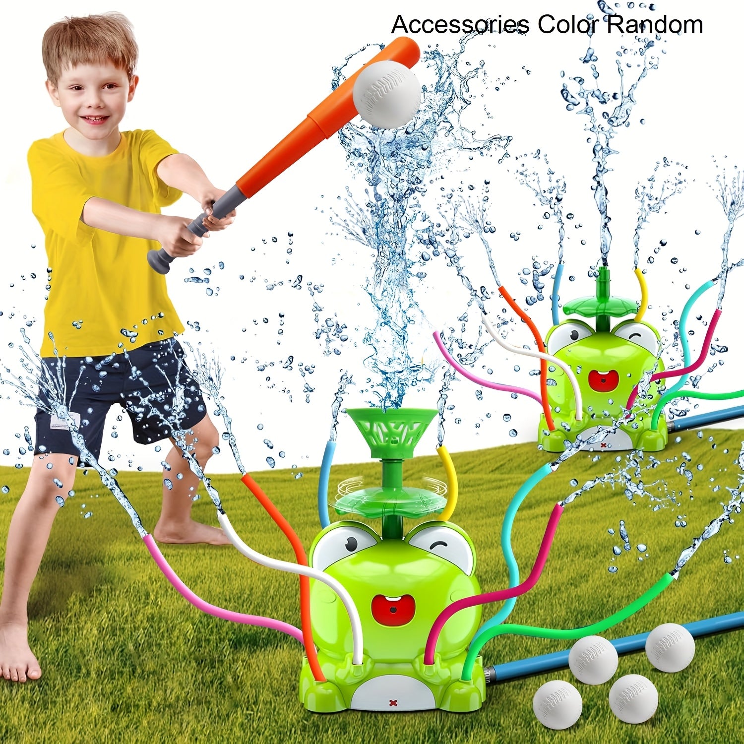 Jouet Baseball Arroseur d’Eau – Jeu d’Été Extérieur pour Enfants, Se Connecte au Tuyau pour des Heures de Plaisir