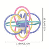 Hochet de Dentition Sensoriel | Balle Manhattan Montessori Jouet pour Nouveau-nés, Jouet de Développement avec Poignée en Matière Sûre sans BPA 0+ Mois