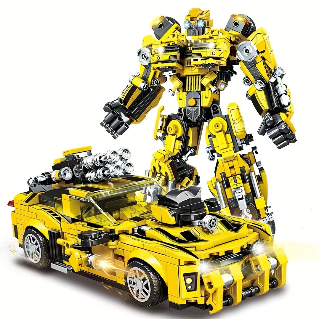 Voiture Transformable 2-en-1 – Set de construction 1000+ pcs en ABS, cadeau idéal pour Noël/Halloween King of Toys
