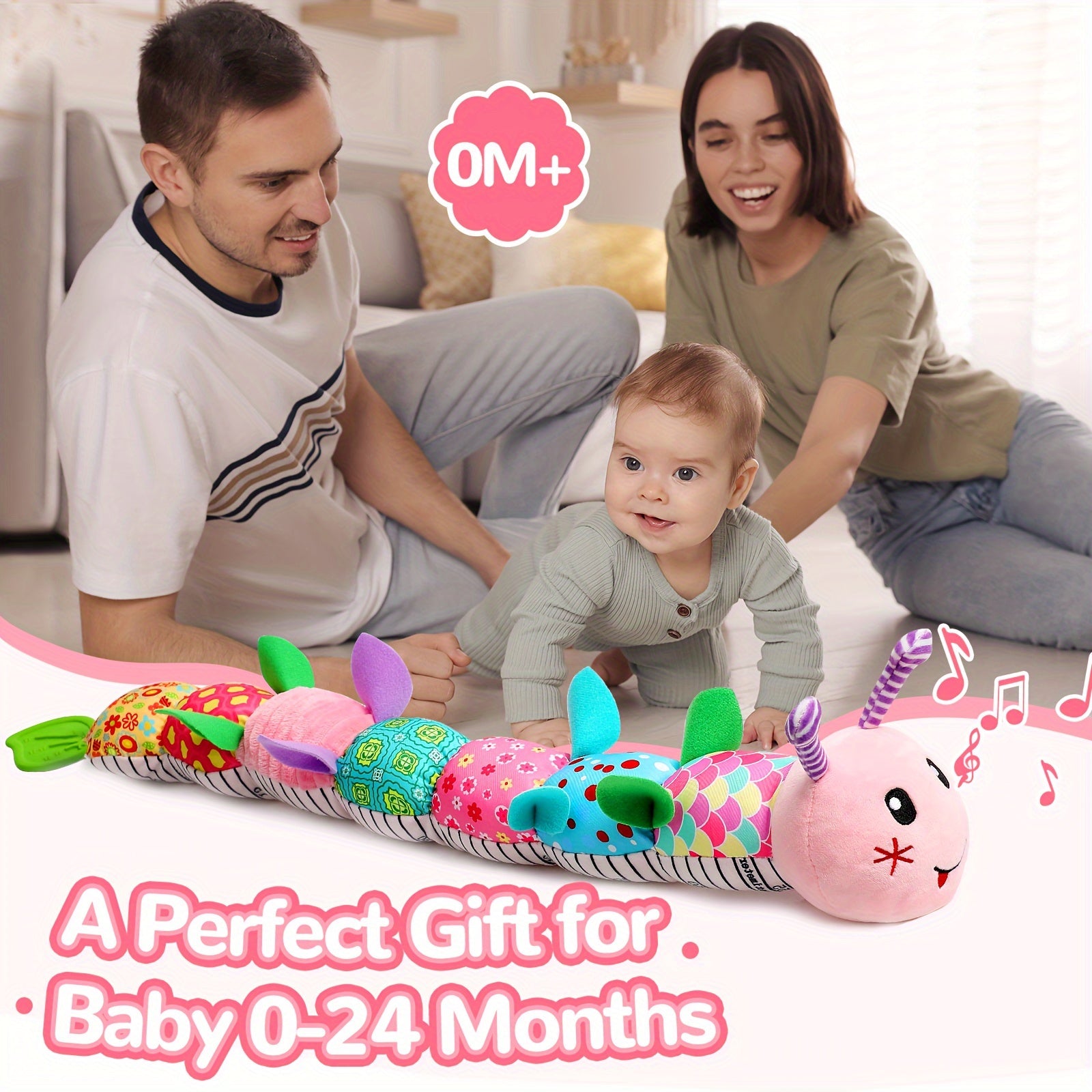 Jouet Musical Bébé | Peluche Douce 0-12 Mois | Jouet Curly pour Nouveau-Né, Cadeau Noël & Halloween King of Toys