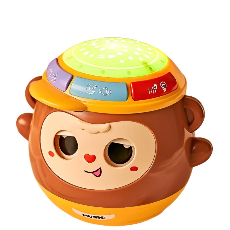 Tambour Main Singe Éducatif avec Lumières et Musique | Jouet Multisensoriel pour Enfants | Cadeau de Noël ou Halloween Idéal King of Toys