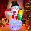 Décorations Gonflables de Noël 1pc 5FT Bonhomme de Neige avec Lumières LED Rotatives à 360° - Décor Extérieur et Intérieur King of Toys