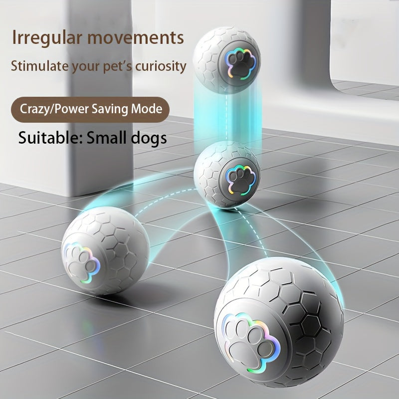 Balle interactive pour animaux de compagnie - Rechargeable, résistante aux morsures, balle intelligente rebondissante automatique, cadeau de Noël parfait. King of Toys