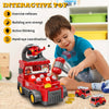 Jouet de Pompiers 4-en-1 avec Camion & Hélicoptère – Jeu Électronique pour Enfants Cadeau Anniversaire