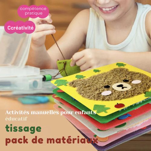 Kit de Laine Créative | Jouet Éducatif DIY pour Enfants Développe la Motricité Fine et la Créativité