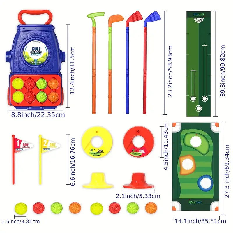 Voiturette de Golf avec Roues pour Enfants - Jouets Extérieurs pour Enfants de 4 Ans