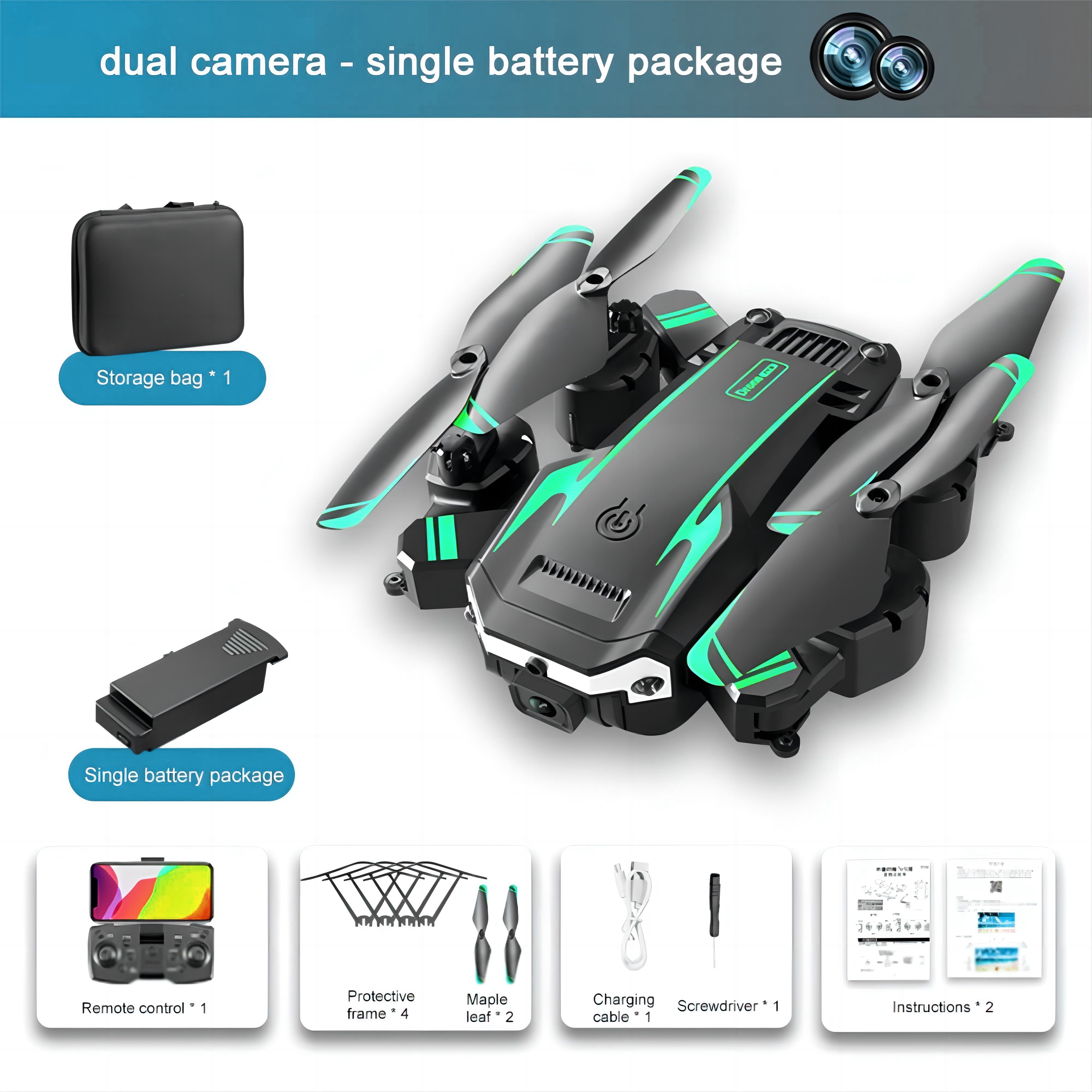 Drone Professionnel pour Débutants - Double Caméra, Évitement d'Obstacles à 540°, Maintien d'Altitude FPV - Utilisation Extérieure, Idéal pour Noël, Thanksgiving, Halloween King of Toys
