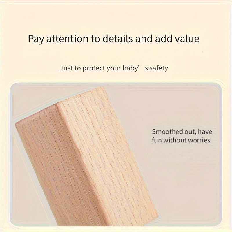 100 Blocs de Construction en Bois de Hêtre pour Enfants 3-12 Ans - Jeu Éducatif en Bois Massif pour l'Intelligence et la Créativité - Idéal Cadeau Noël Anniversaire