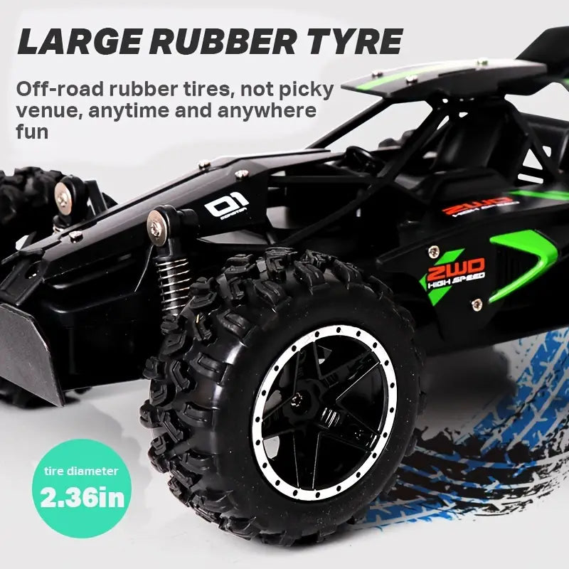Voiture RC Tout-Terrain Drifting l 1:18 avec Télécommande, avec Pneus en Caoutchouc De Speelgoed Koning