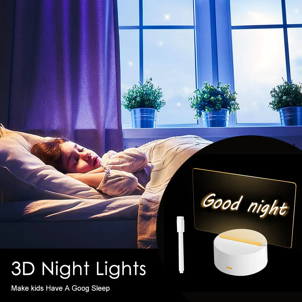 Veilleuse LED & Tableau de Dessin avec Stylo | Cadeau pour Tout-Petits & Enfants King of Toys