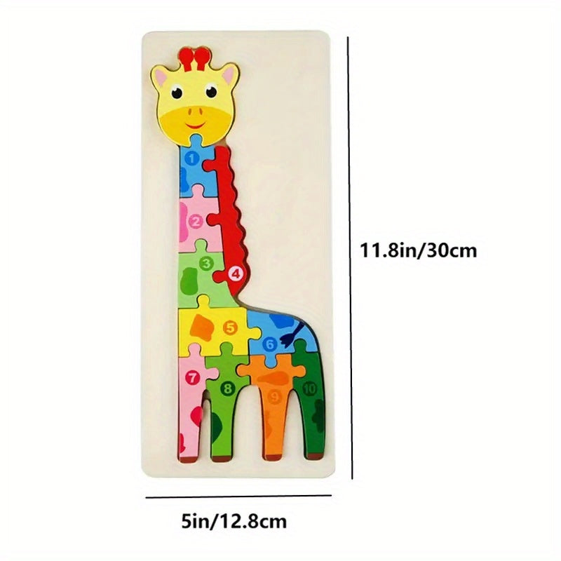 Puzzle Éducatif d'Animaux pour Enfants | Puzzle d'Apprentissage en Bois avec Boucles - Pour Enfants de 3 à 6 Ans King of Toys