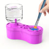 Nettoyeur de pinceaux de peinture - Rince-pinceaux pour aquarelle, avec distributeur d'eau, nettoyeur de pinceaux pour peinture acrylique et à base d'eau, outils pour fournitures d'artisanat. King of Toys