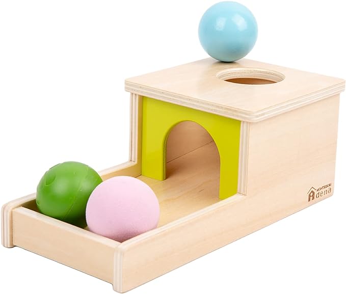 Boîte à Objets Montessori avec Trois Balles l Bébé de 6 à 12 Mois De Speelgoed Koning