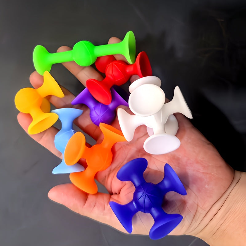Ensemble de 40 Blocs de Construction à Ventouses en Silicone pour Enfants 3 Ans+ - Jouet Sensoriel de Construction Idéal Voyage et Fenêtre - Cadeau Éducatif Garçons Filles