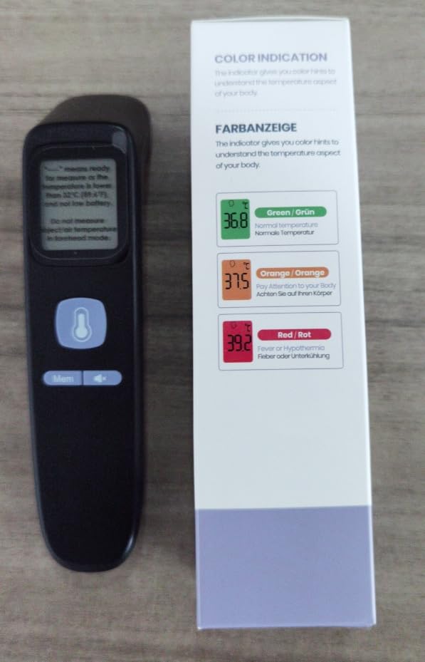 Thermomètre Numérique Sans Contact avec Alarme de Fièvre et Mode Silencieux | Pour Adultes, Enfants et Bébés King of Toys