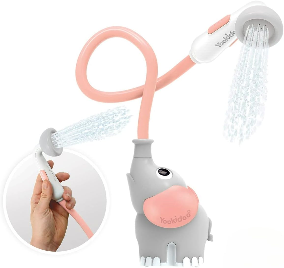 Pomme de Douche Éléphant Yookidoo pour Bébé - Jouet de Bain à Pompe d'Eau Interactif pour Nouveau-Né et Tout-Petit