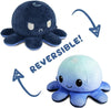 Peluche Octopus Réversible - Violet + Bleu - Mignons Animaux en Peluche Sensory Fidget Qui Montre Votre Humeur, Bleu en Colère + Violet Heureux, 10 cm De Speelgoed Koning