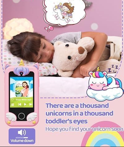 Smartphone Jouet pour Enfants 3-10 Ans - Téléphone Éducatif avec Double Appareil Photo HD - Cadeau Idéal Garçons Filles