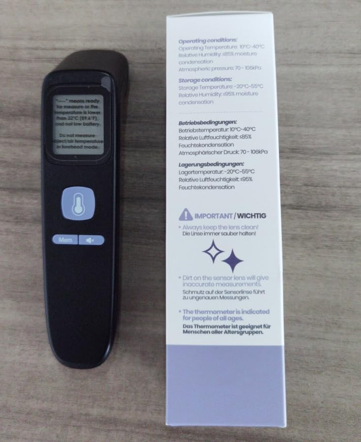 Thermomètre Numérique Sans Contact avec Alarme de Fièvre et Mode Silencieux | Pour Adultes, Enfants et Bébés King of Toys