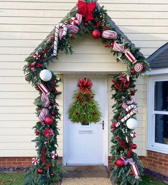 Couronne de Noël | Décoration Faite à la Main avec Lumière Chaude pour Usage Extérieur ou Intérieur King of Toys