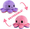 Peluche Octopus Réversible - Violet + Bleu - Mignons Animaux en Peluche Sensory Fidget Qui Montre Votre Humeur, Bleu en Colère + Violet Heureux, 10 cm De Speelgoed Koning
