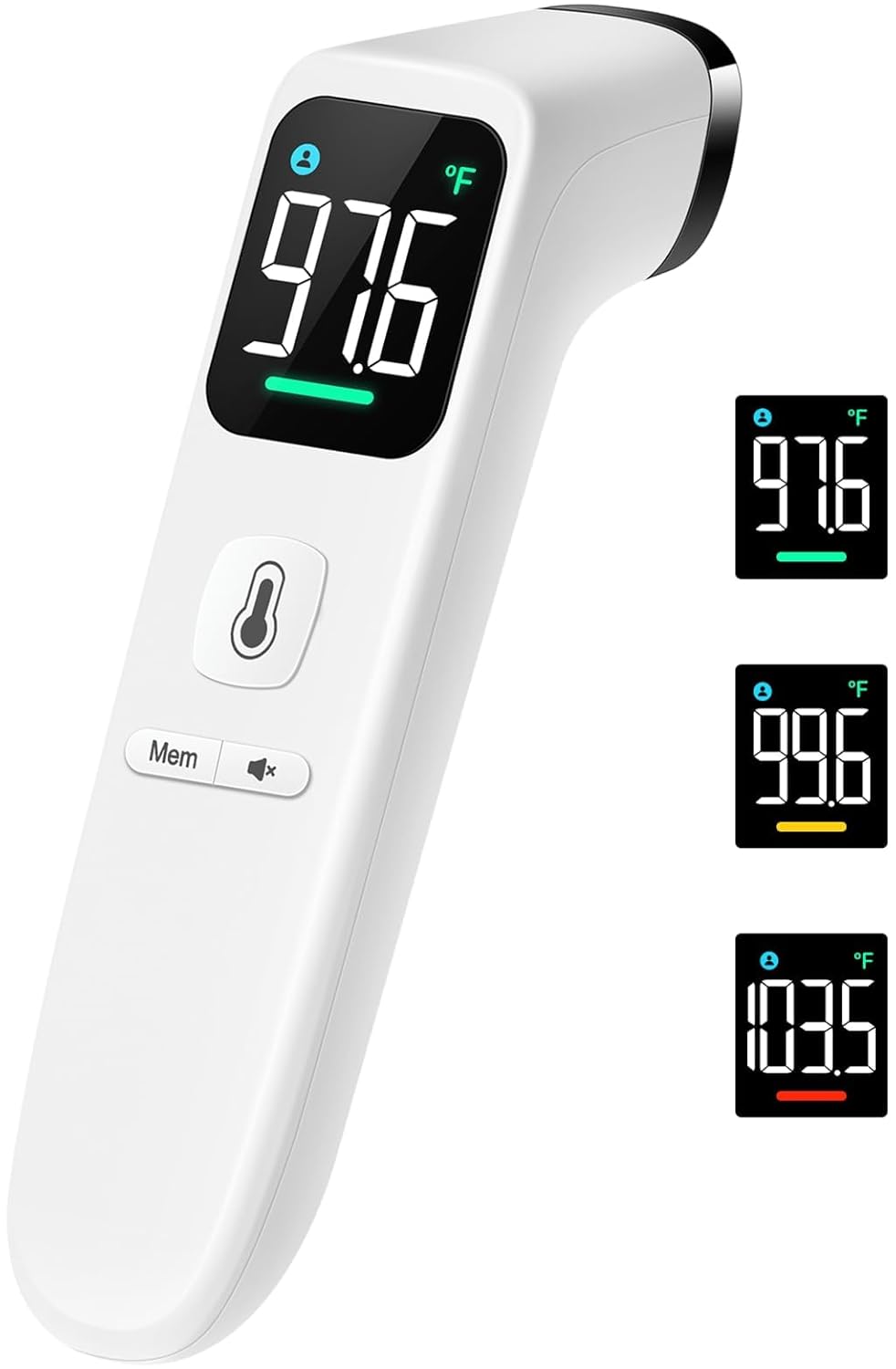 Thermomètre Numérique Sans Contact avec Alarme de Fièvre et Mode Silencieux | Pour Adultes, Enfants et Bébés King of Toys