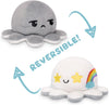 Peluche Octopus Réversible - Violet + Bleu - Mignons Animaux en Peluche Sensory Fidget Qui Montre Votre Humeur, Bleu en Colère + Violet Heureux, 10 cm De Speelgoed Koning