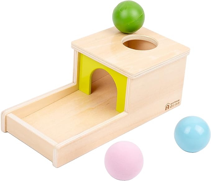 Boîte à Objets Montessori avec Trois Balles l Bébé de 6 à 12 Mois De Speelgoed Koning