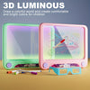 Tableau de dessin 3D pour enfants - Ardoise magique effaçable pour écrire et dessiner, jouet éducatif pour filles et garçons de 3 à 8 ans - Tableau coloré avec lumière LED pour peinture et écriture 3D - Cadeau d'anniversaire parfait ! King of Toys
