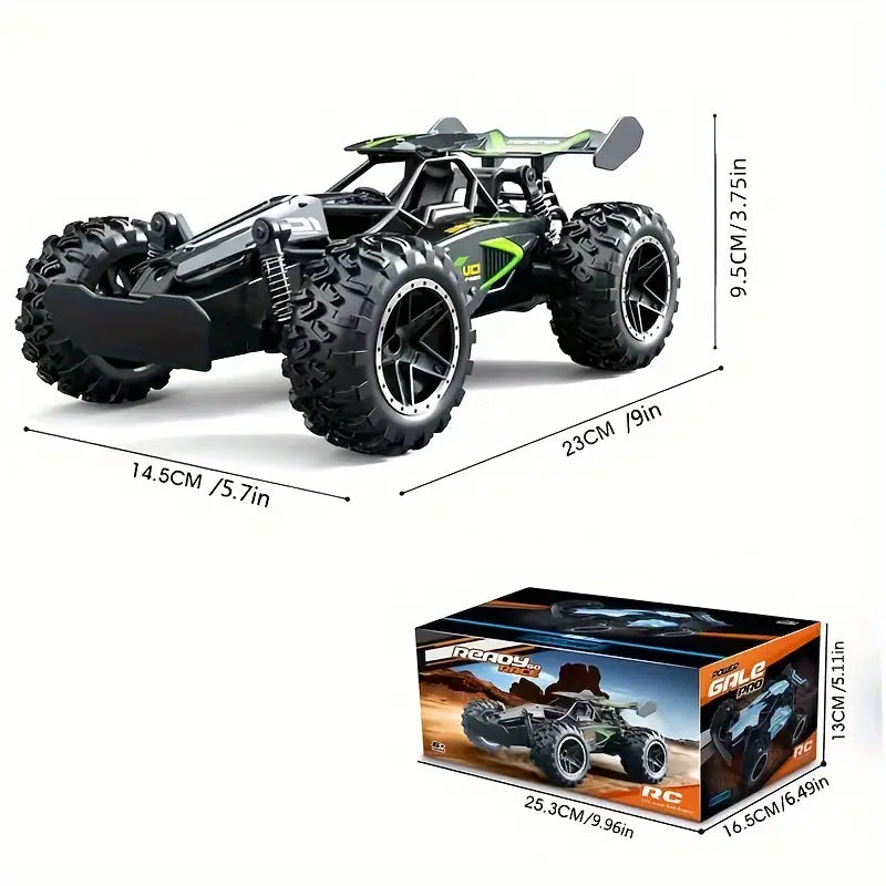 Voiture RC Tout-Terrain Drifting l 1:18 avec Télécommande, avec Pneus en Caoutchouc De Speelgoed Koning