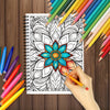 Livre de Coloriage à Spirale pour Ados & Adultes – 30 Motifs Uniques, Papier 100g, Détente et Cadeaux