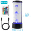 Lampe méduse LED | Aquarium lumineux avec télécommande et changement de couleurs, veilleuse King of Toys