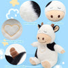 Vache Musicale en Peluche avec Respiration – Veilleuse Apaisante & Fonction Battement de Cœur | 8 Berceuses Douces, Cadeau d’Anniversaire ou de Noël pour Enfants
