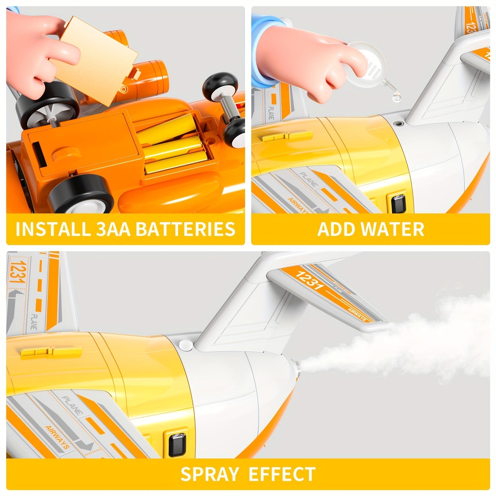 Avion Jouet pour Enfants de 3 Ans | Avion de Transport Grand Modèle avec 10 Voitures | Cadeau de Noël et Halloween | Jouet Éducatif et Fun pour Enfants King of Toys
